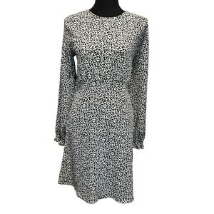 Art Class Girls XXL Floral Print Long Sleeve Dress Casual Cute Black White Soft